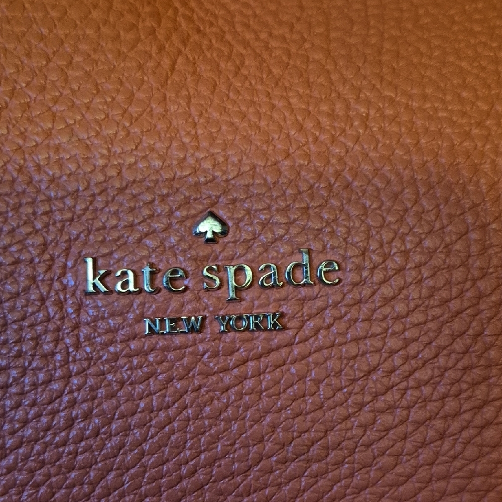 kate spade Leila Elegant Orange Suede Shoulder Bag. - Picture 2 of 16